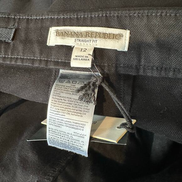 Banana Republic The Weekender Straight Leg Pant Black 12 713476 - Picture 5 of 14